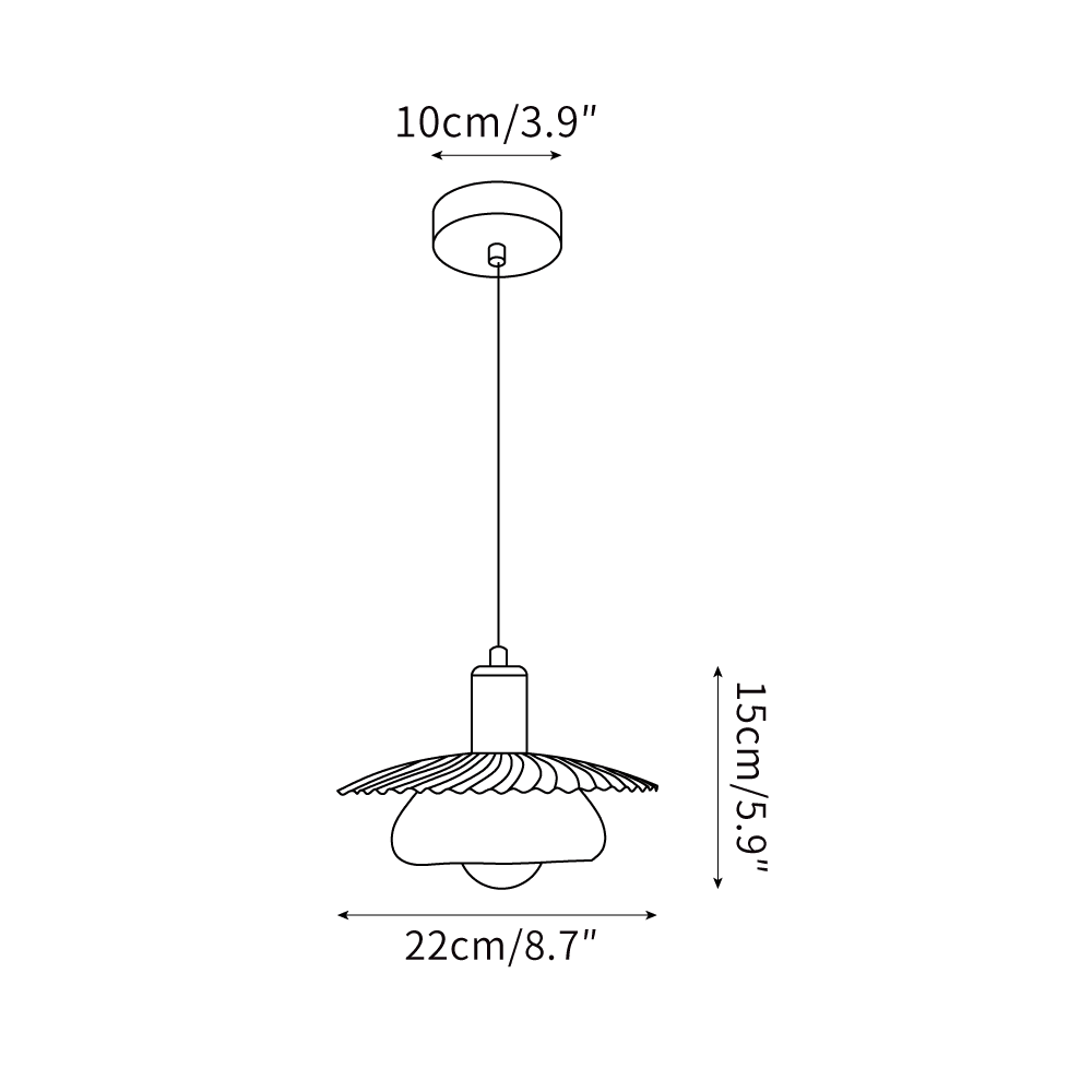 Elysor Pendelleuchte Messing Strukturierter Glaskugel-Letslighting
