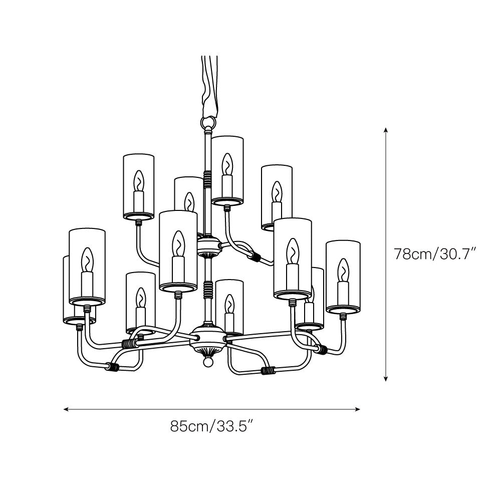 Araeos Postmoderner Luxus-Kronleuchter aus Messing und Glas-Letslighting