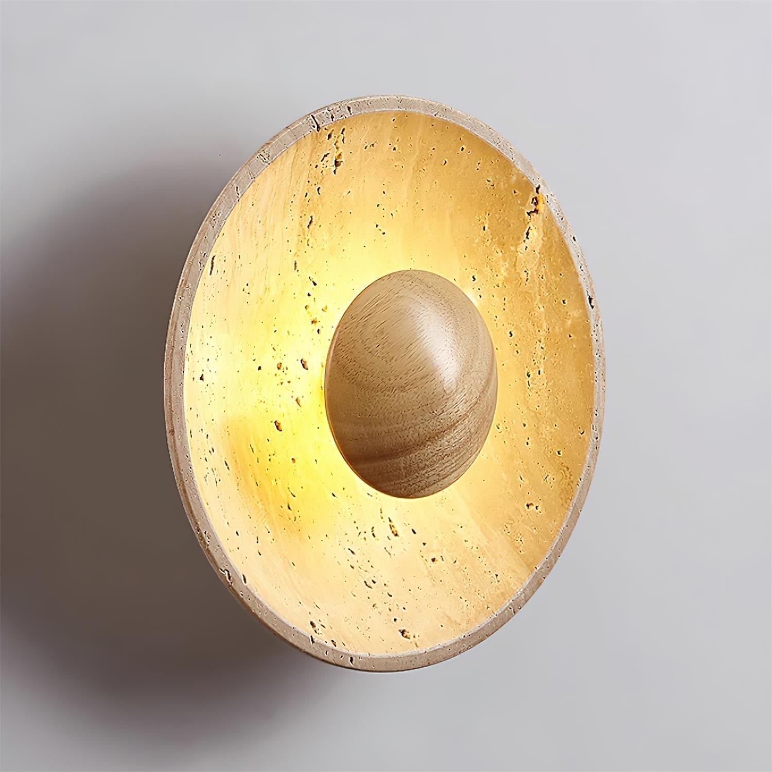 Gionne Wood & Travertine Wall Lamp - Letslighting