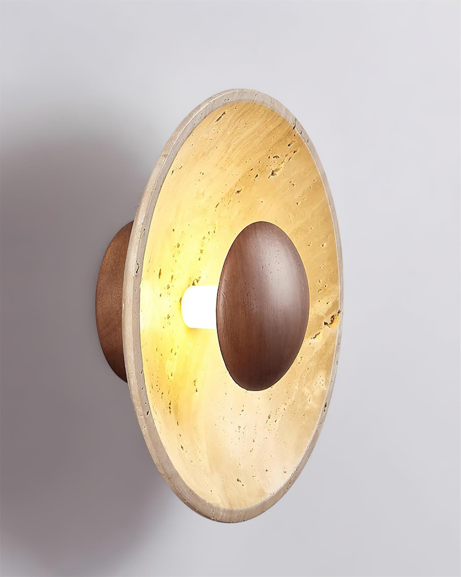 Gionne Wood & Travertine Wall Lamp - Letslighting