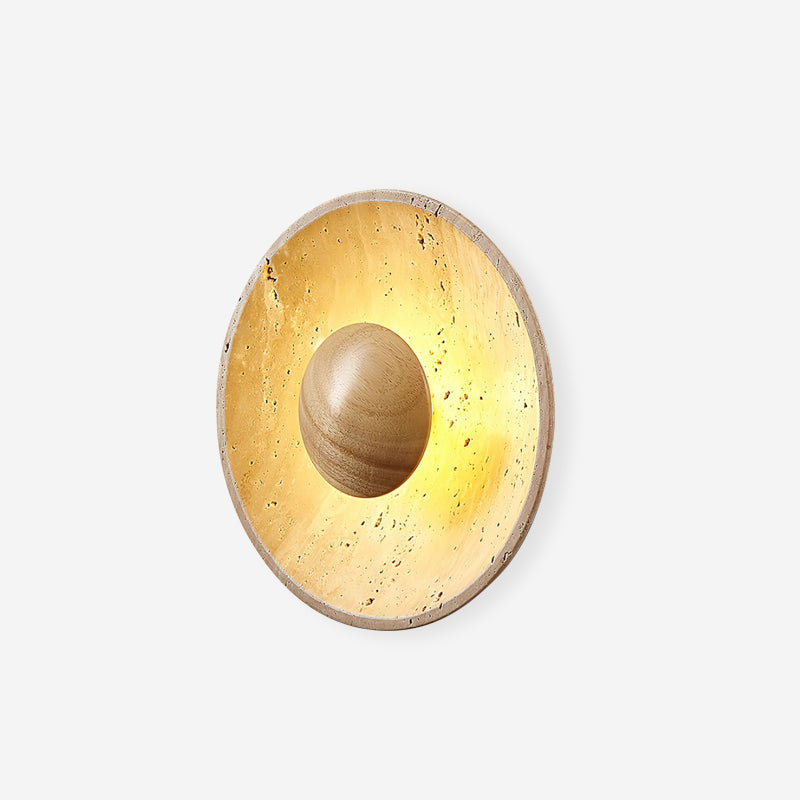 Gionne Wood & Travertine Wall Lamp - Letslighting