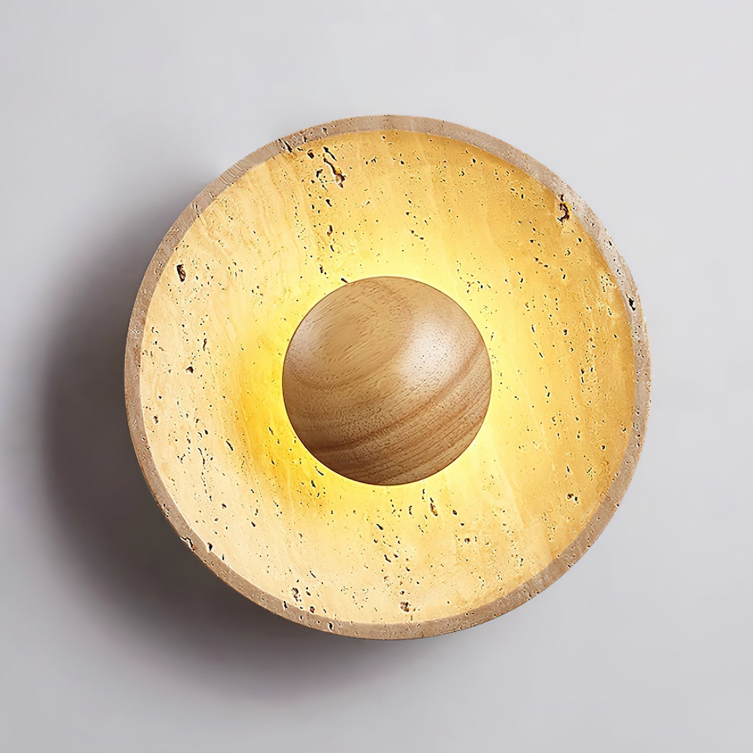 Gionne Wood & Travertine Wall Lamp - Letslighting