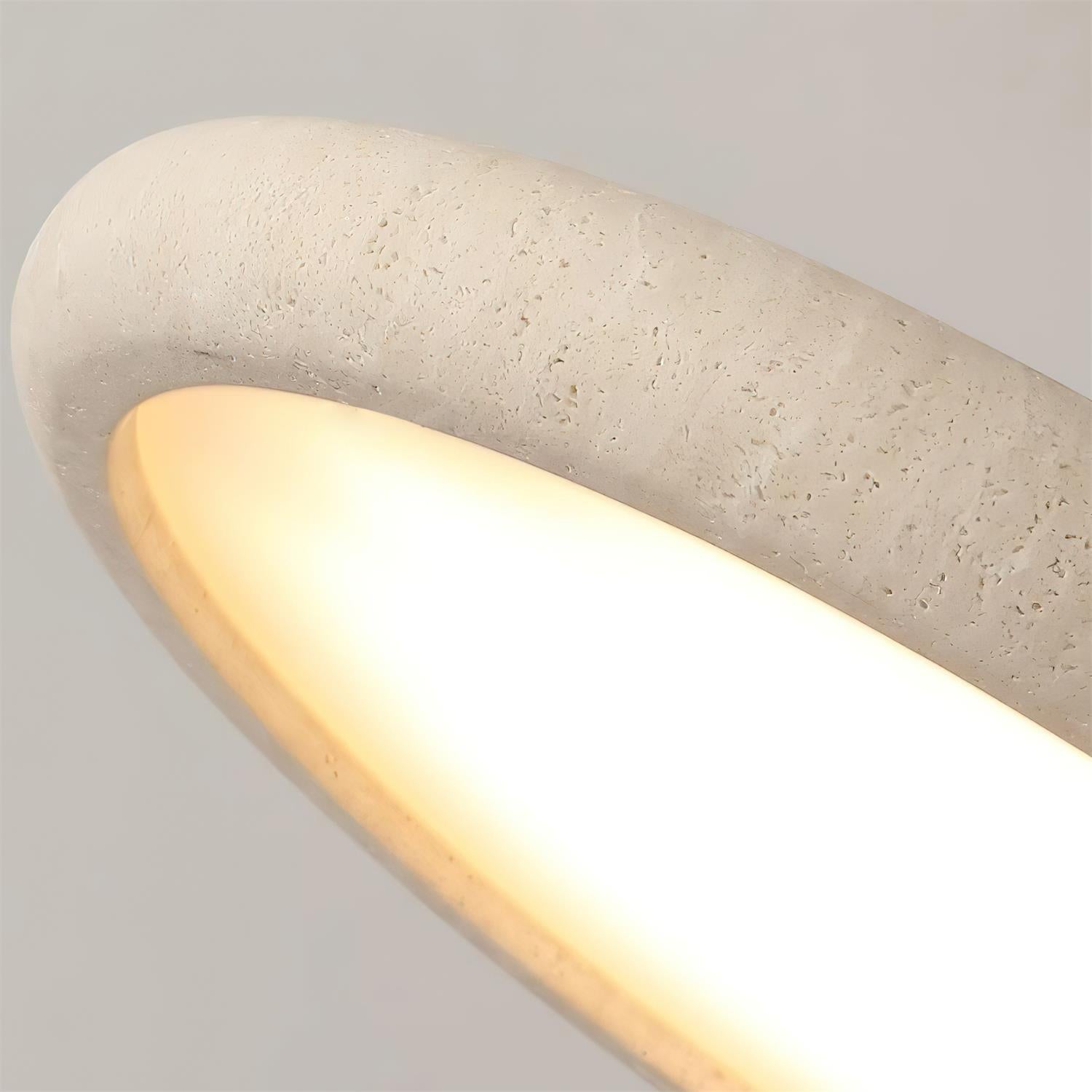 Dovai Travertine Semi Flush Ceiling Light - Letslighting