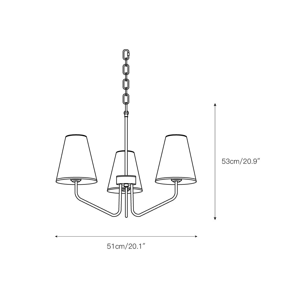 Aurdoreth Vintage Industrieller Messing Stoff-Kronleuchter-Letslighting