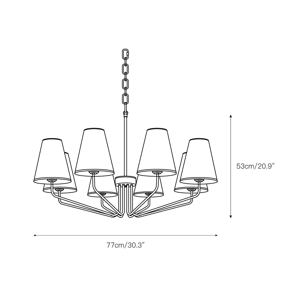 Aurdoreth Vintage Industrieller Messing Stoff-Kronleuchter-Letslighting