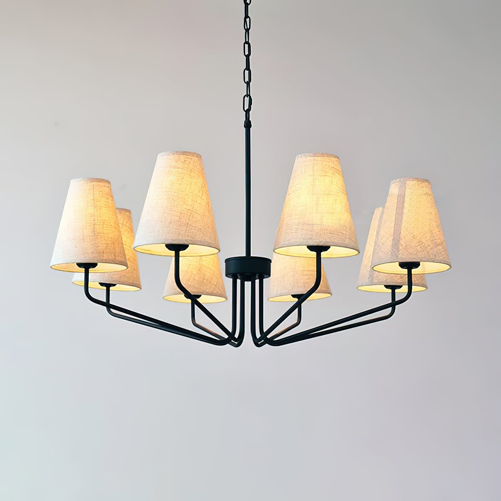 Aurdoreth Vintage Industrieller Messing Stoff-Kronleuchter-Letslighting