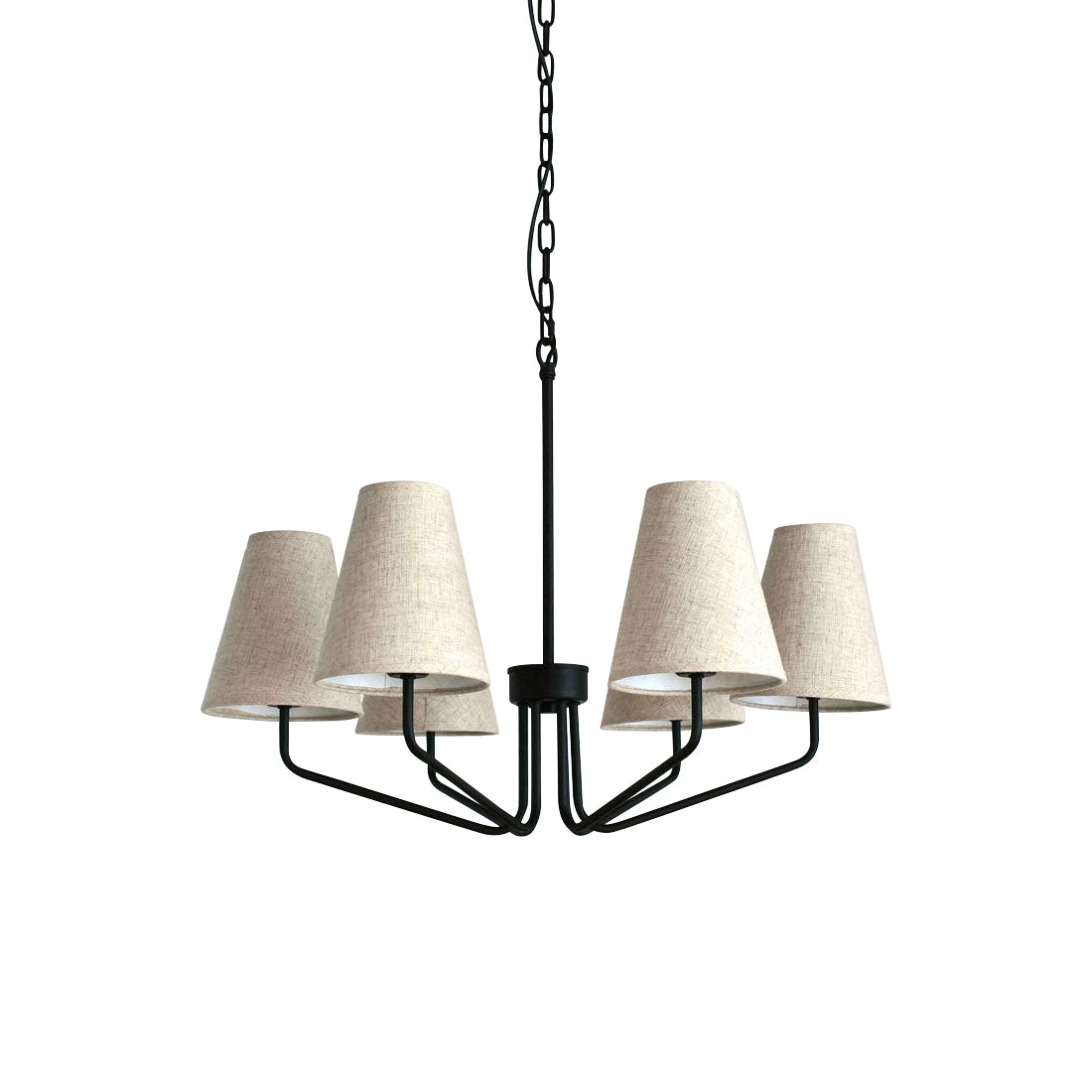 Aurdoreth Vintage Industrieller Messing Stoff-Kronleuchter-Letslighting