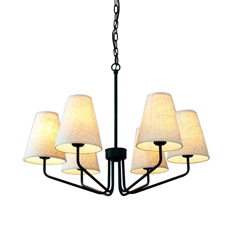Aurdoreth Vintage Industrieller Messing Stoff-Kronleuchter-Letslighting