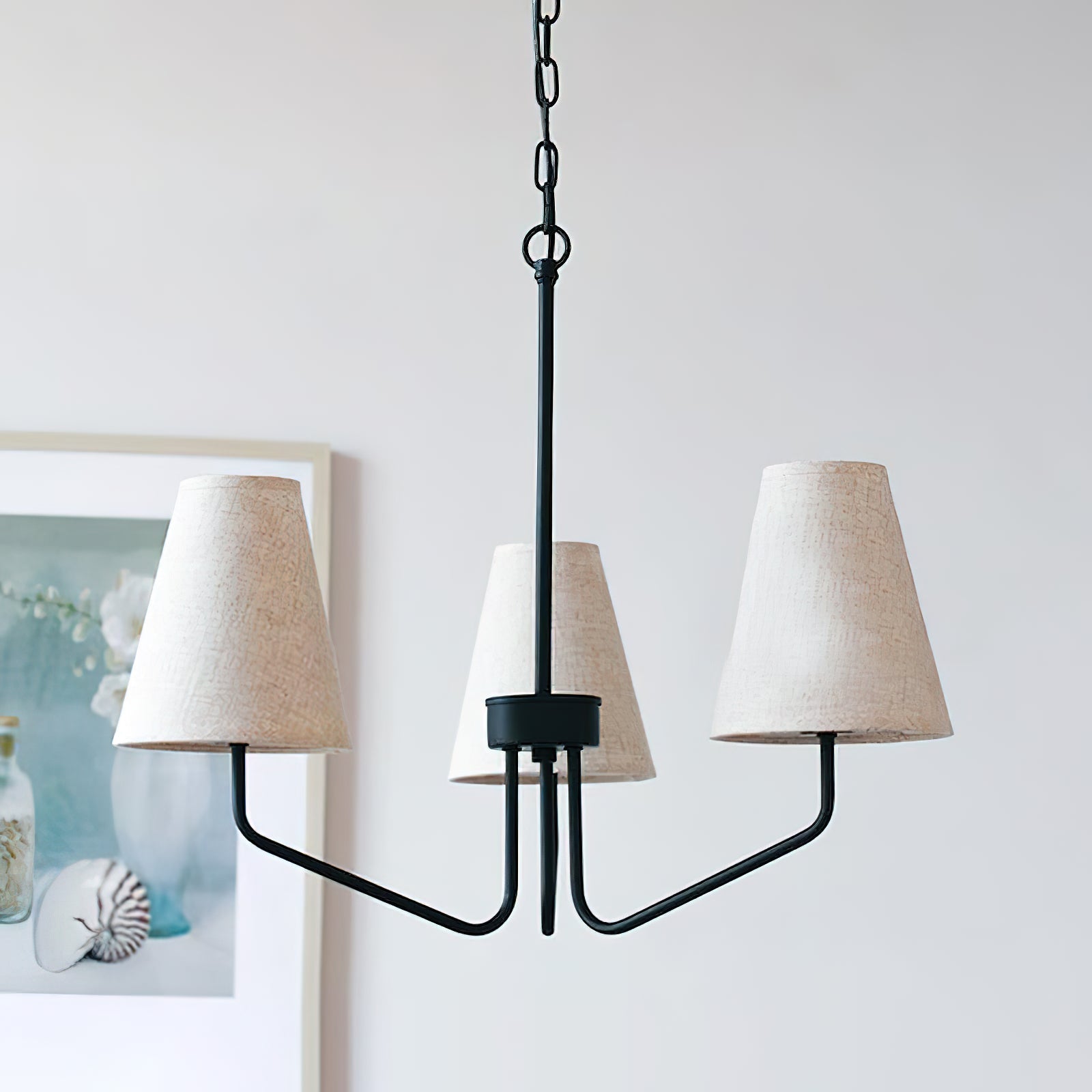 Aurdoreth Vintage Industrieller Messing Stoff-Kronleuchter-Letslighting