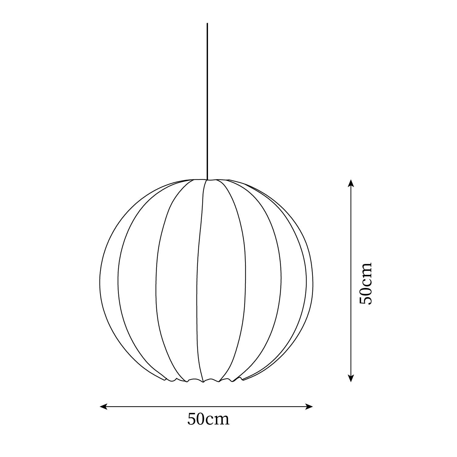 Pendelleuchte Seide Gerippte Kugel Modern-Letslighting