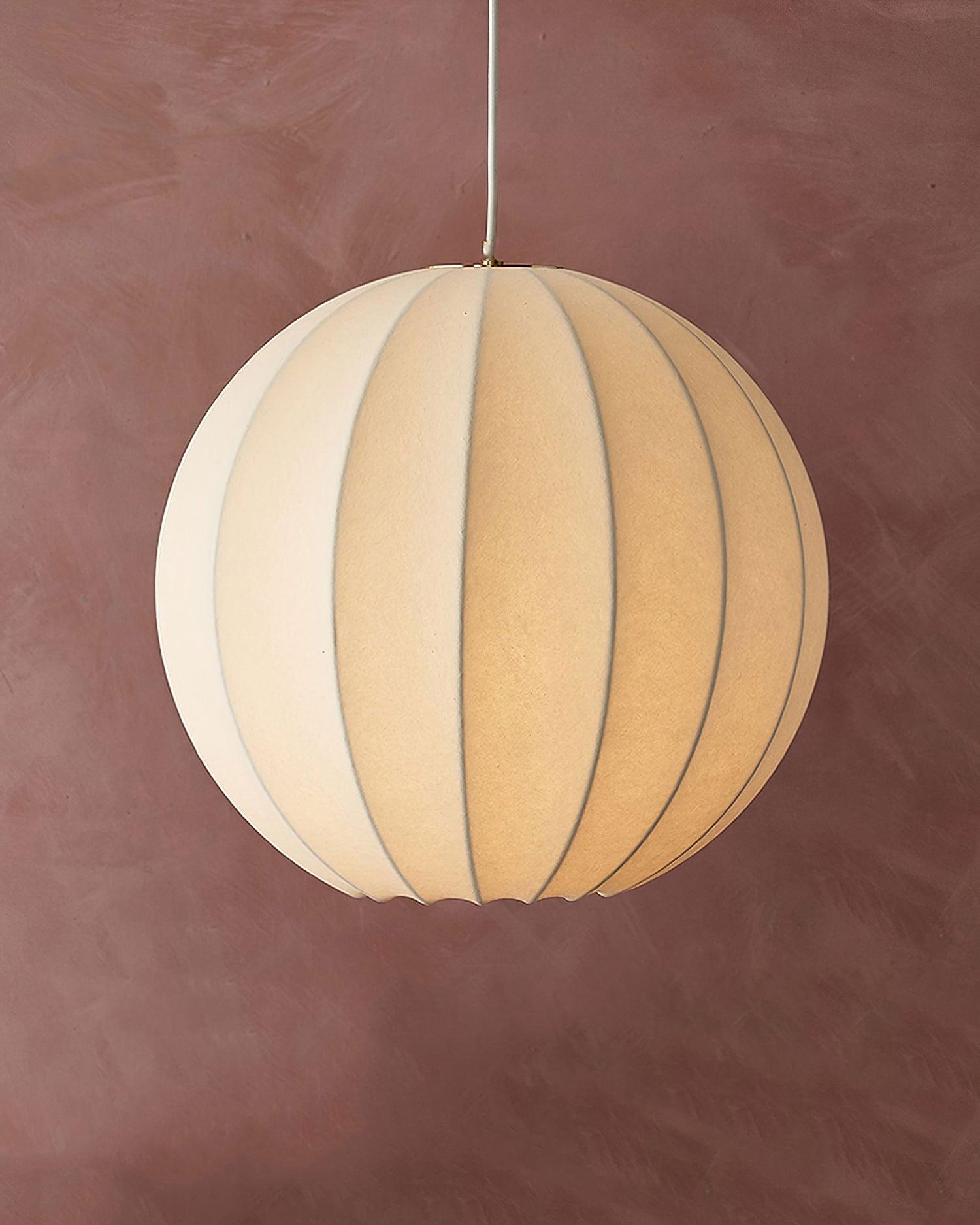 Pendelleuchte Seide Gerippte Kugel Modern-Letslighting