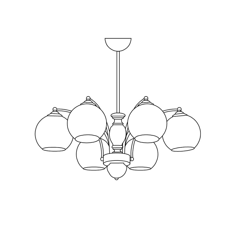Kronleuchter Glas Schirme Metall Rahmen Holz Akzente Mid-Century Ruhig-Letslighting