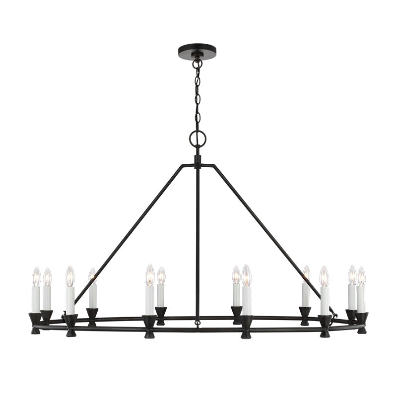 Ovyneth Industrieller Vintage Kronleuchter aus Messing-Letslighting