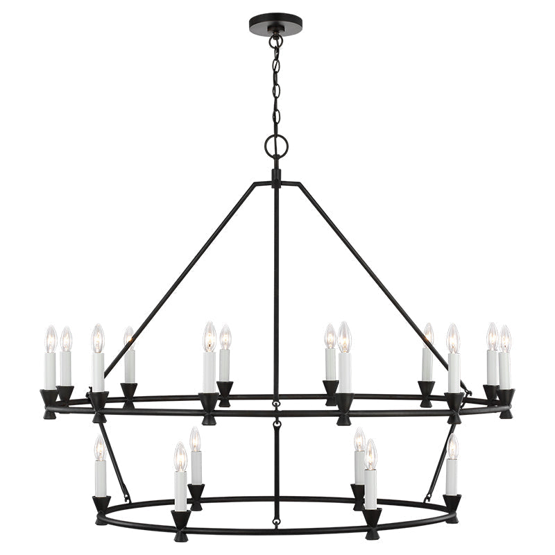 Ovyneth Industrieller Vintage Kronleuchter aus Messing-Letslighting