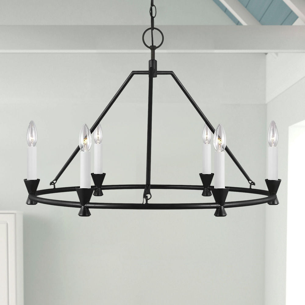 Ovyneth Industrieller Vintage Kronleuchter aus Messing-Letslighting
