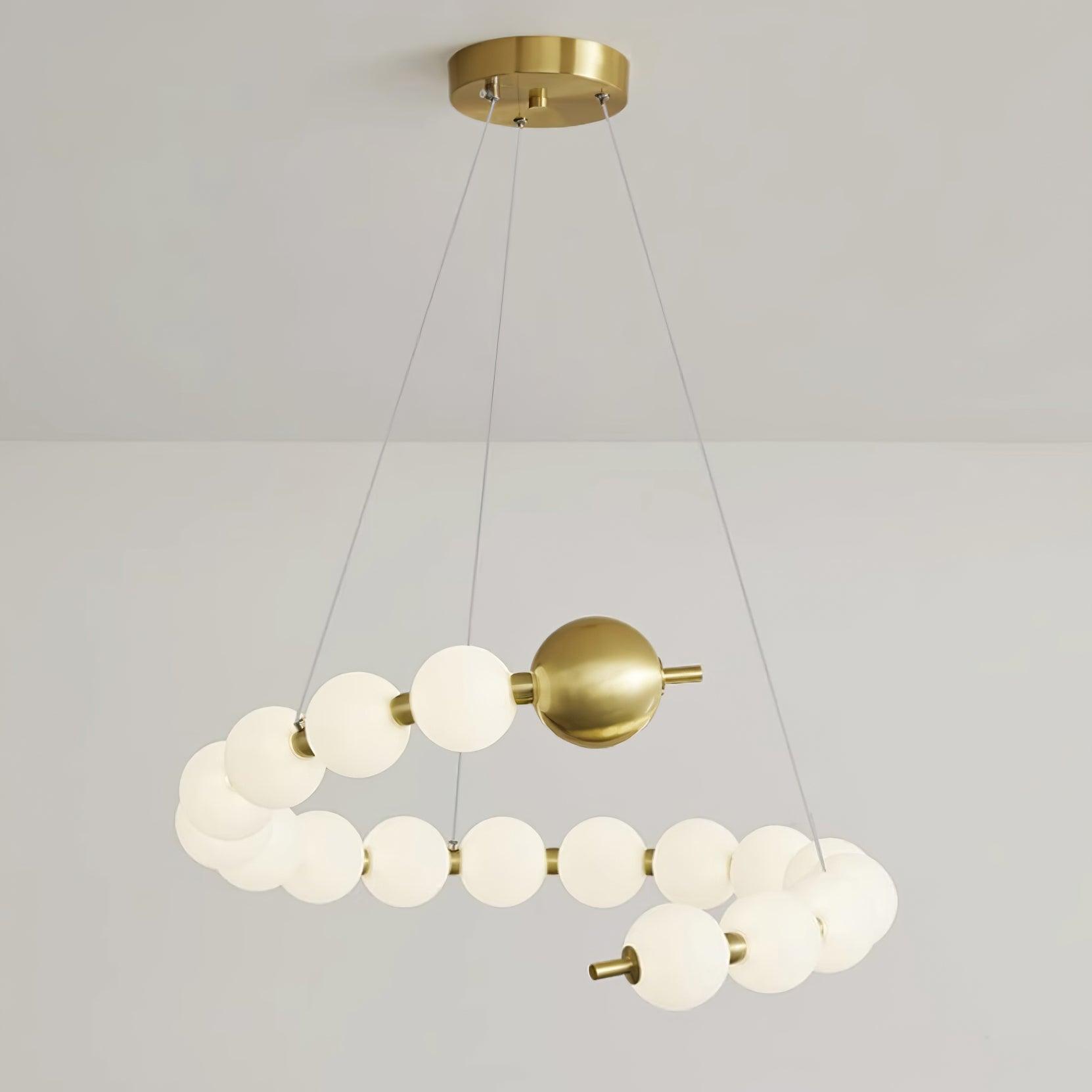 Kronleuchter Messing Ring Kugeln Modern Minimalistisch-Letslighting