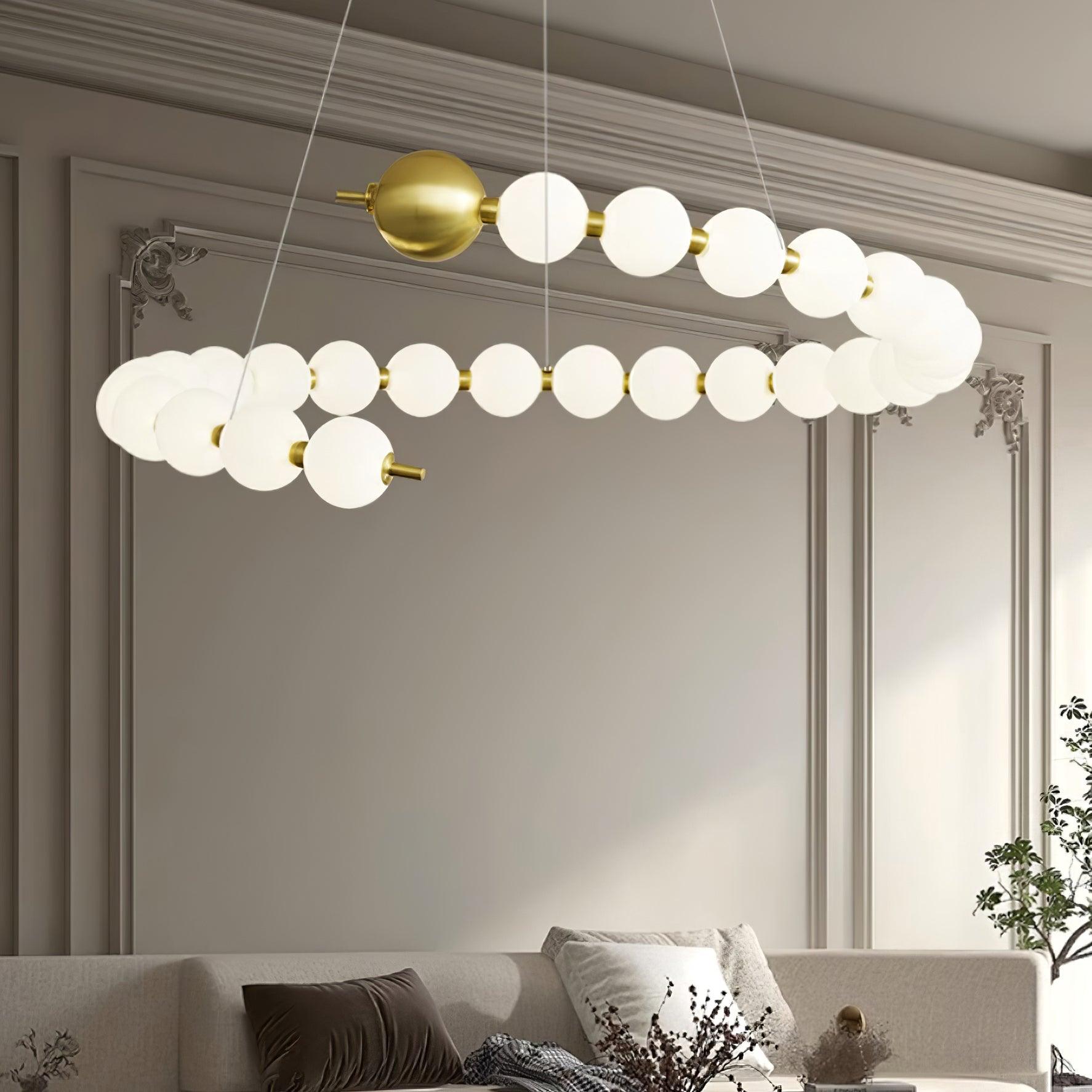 Kronleuchter Messing Ring Kugeln Modern Minimalistisch-Letslighting