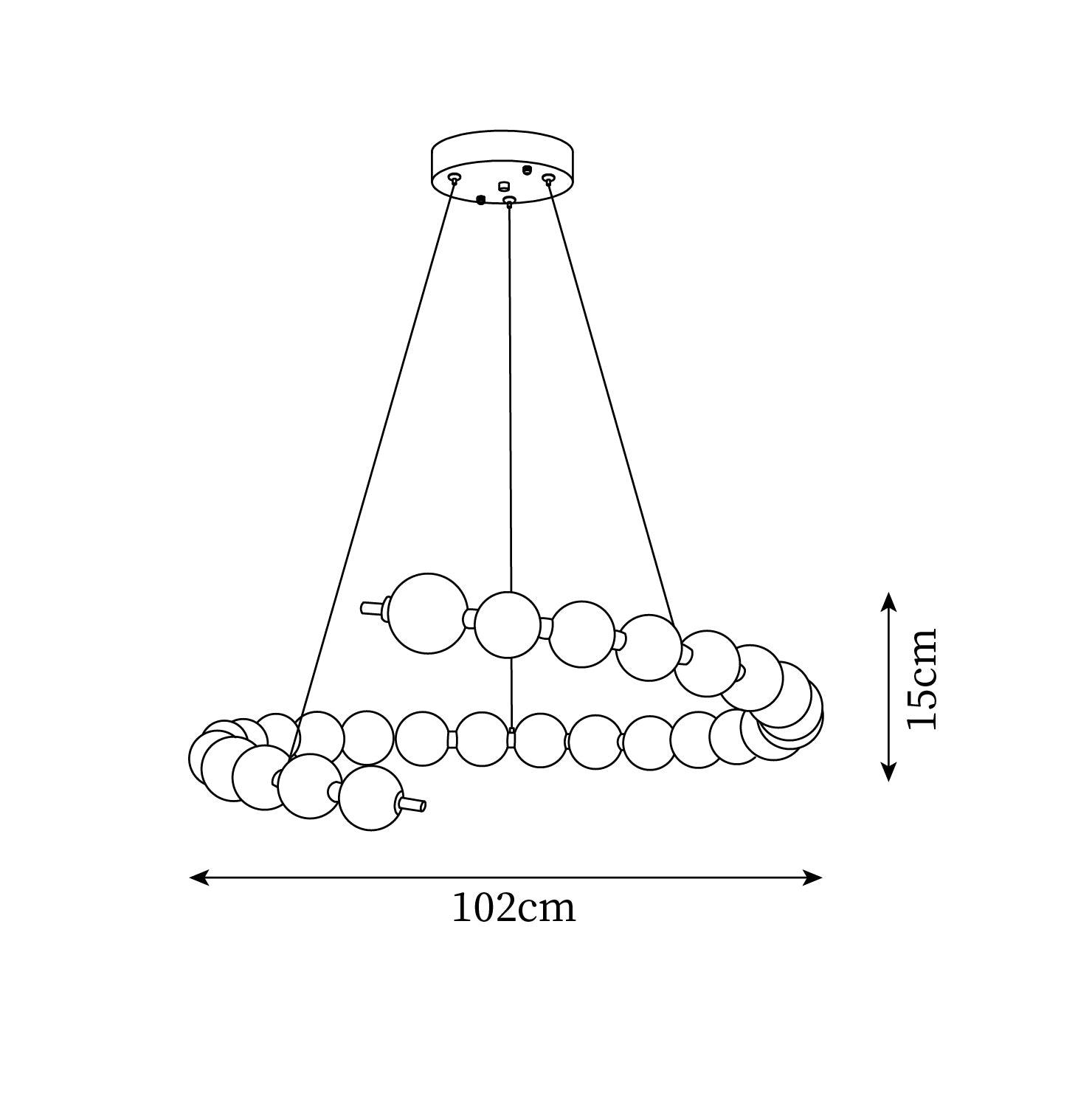 Kronleuchter Messing Ring Kugeln Modern Minimalistisch-Letslighting