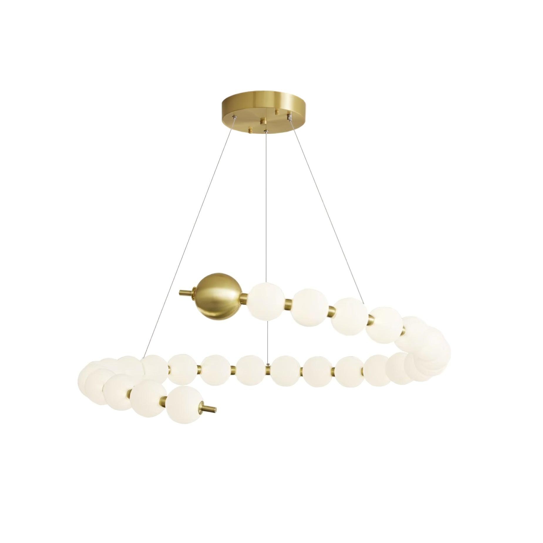 Kronleuchter Messing Ring Kugeln Modern Minimalistisch-Letslighting