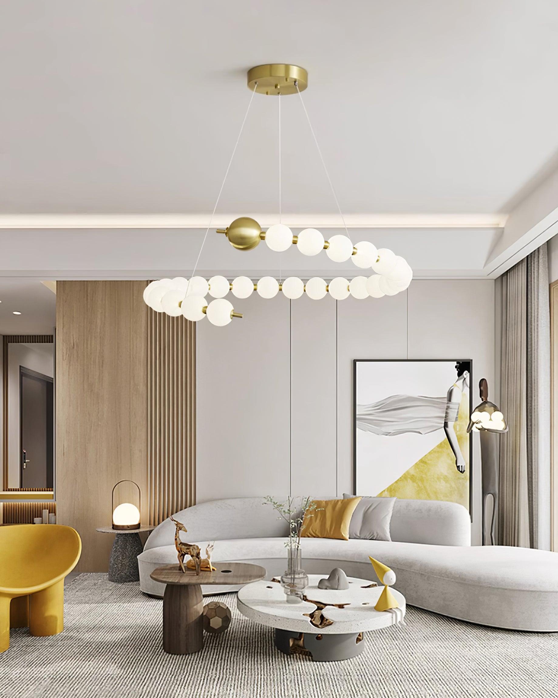 Kronleuchter Messing Ring Kugeln Modern Minimalistisch-Letslighting