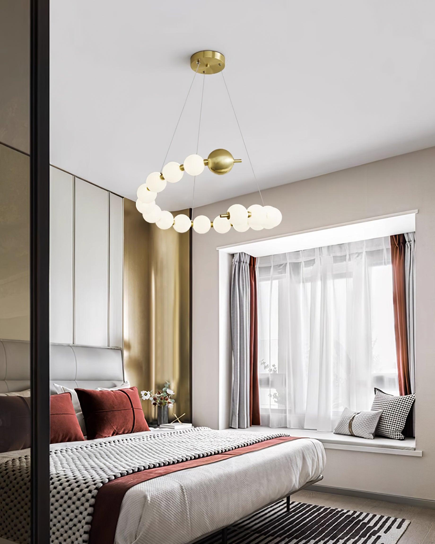 Kronleuchter Messing Ring Kugeln Modern Minimalistisch-Letslighting