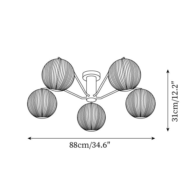 Deckenleuchte LED Glühbirne Globus Einbau Wohnzimmer-Letslighting