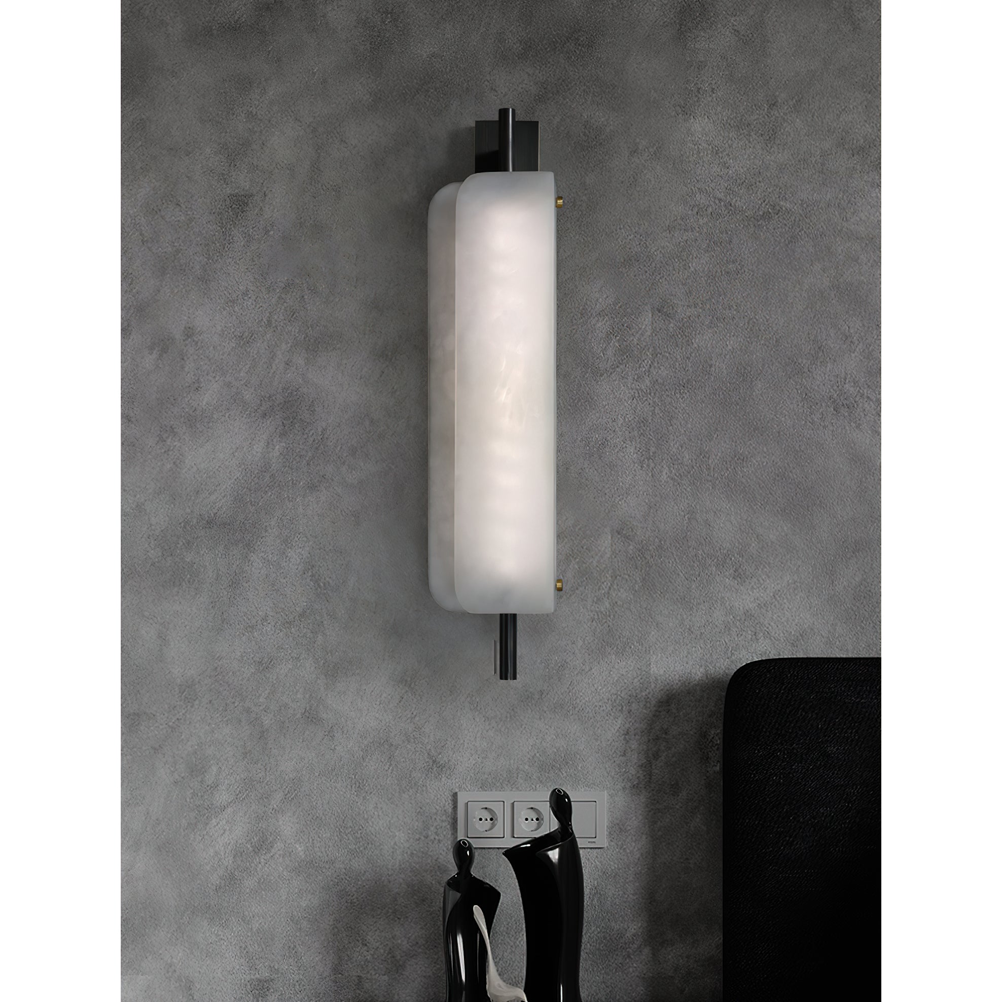Cenore Modern Minimalist White Alabaster Wall Lamp - Letslighting