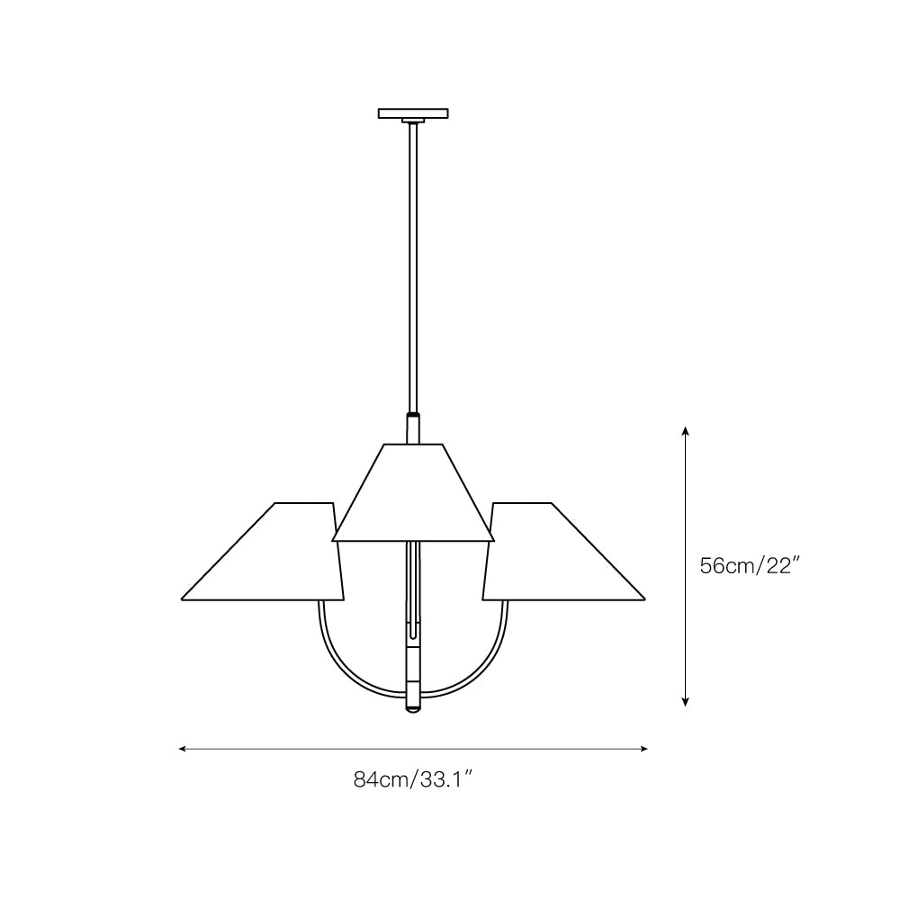 Armira Vintage Industrieller Messing Stoff-Kronleuchter-Letslighting