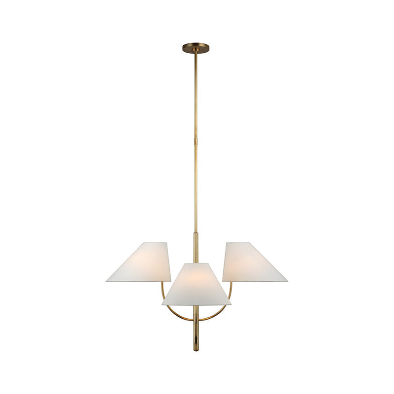 Armira Vintage Industrieller Messing Stoff-Kronleuchter-Letslighting