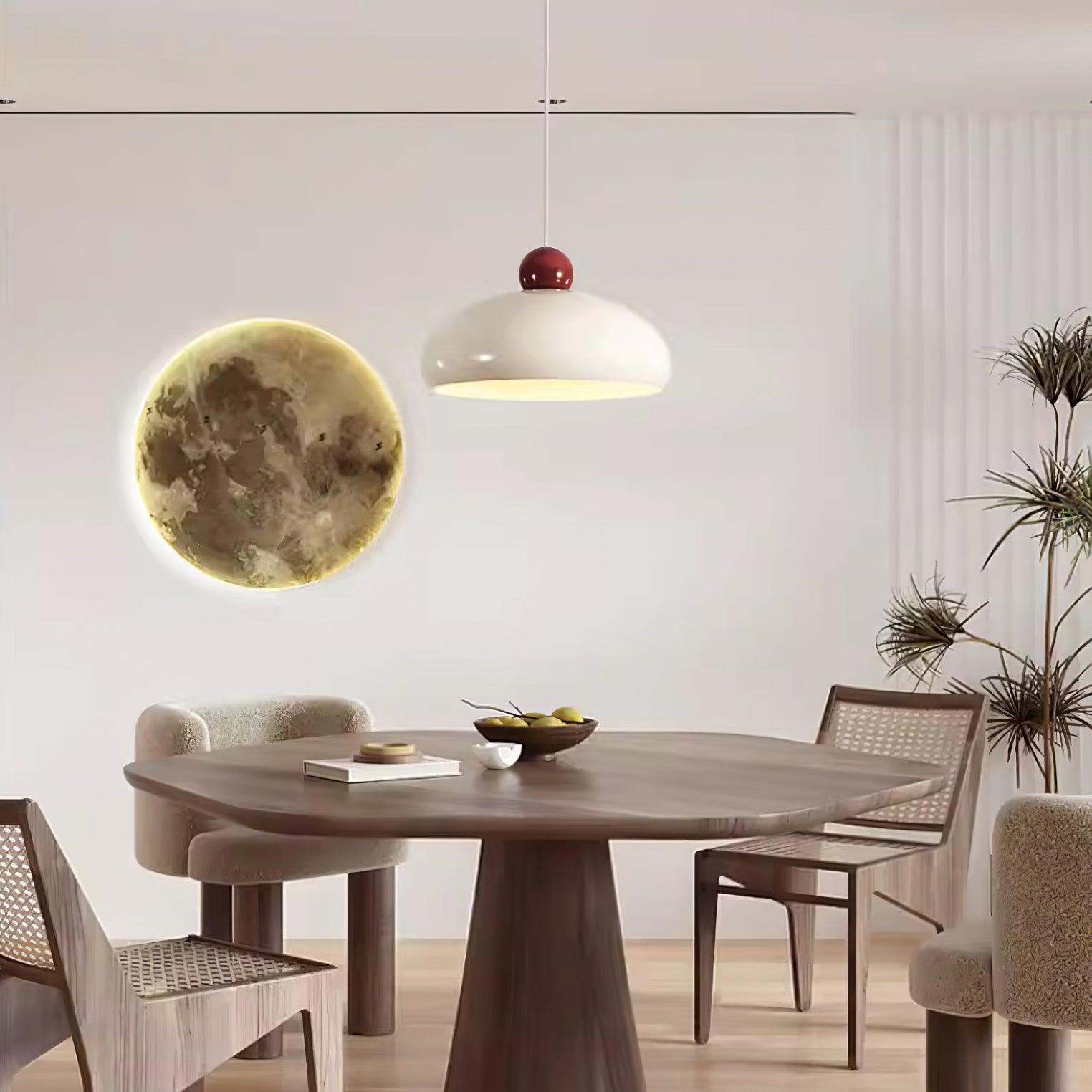 Pendelleuchte Kuppelschirm Metall Rot Retro-Letslighting