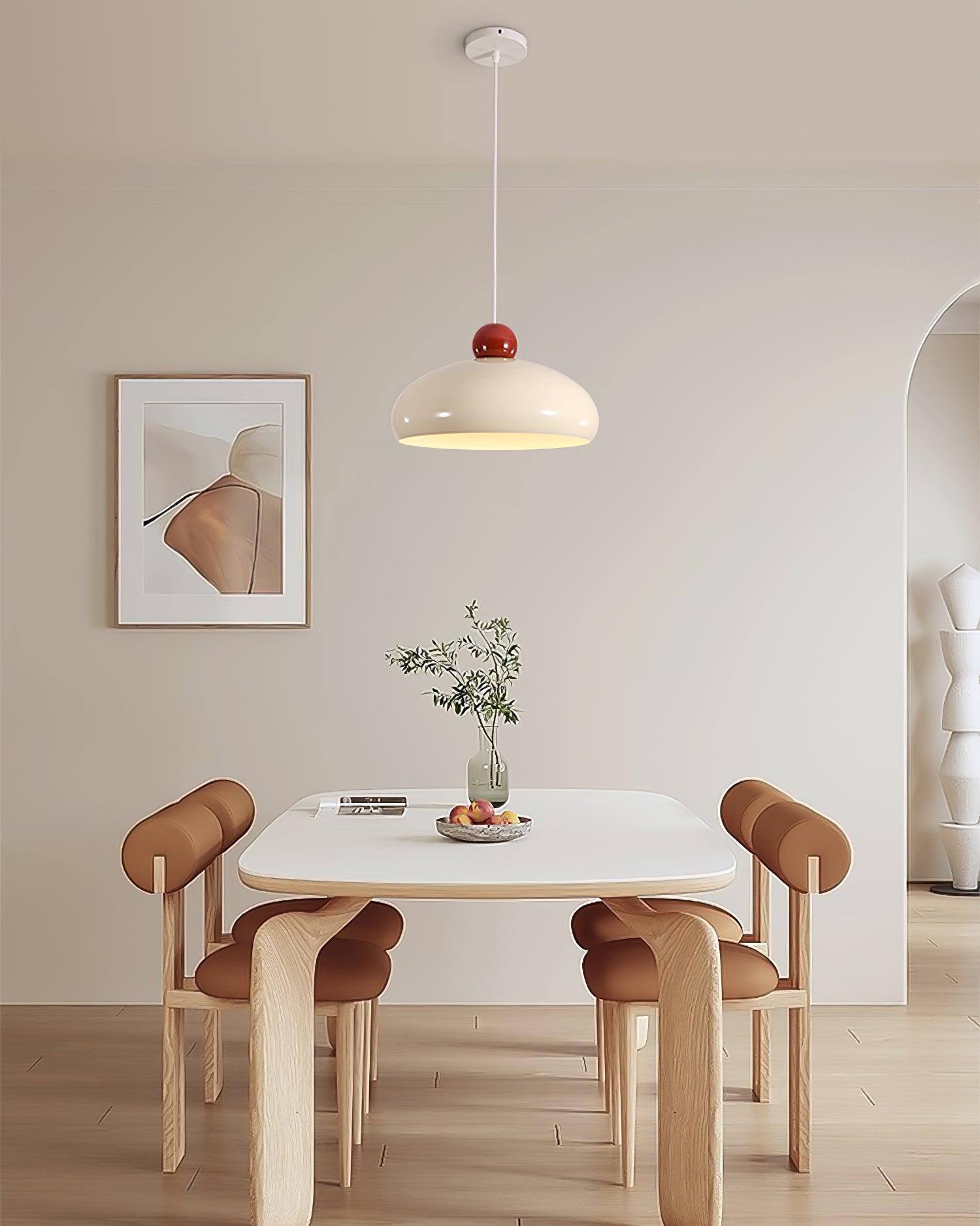 Pendelleuchte Kuppelschirm Metall Rot Retro-Letslighting