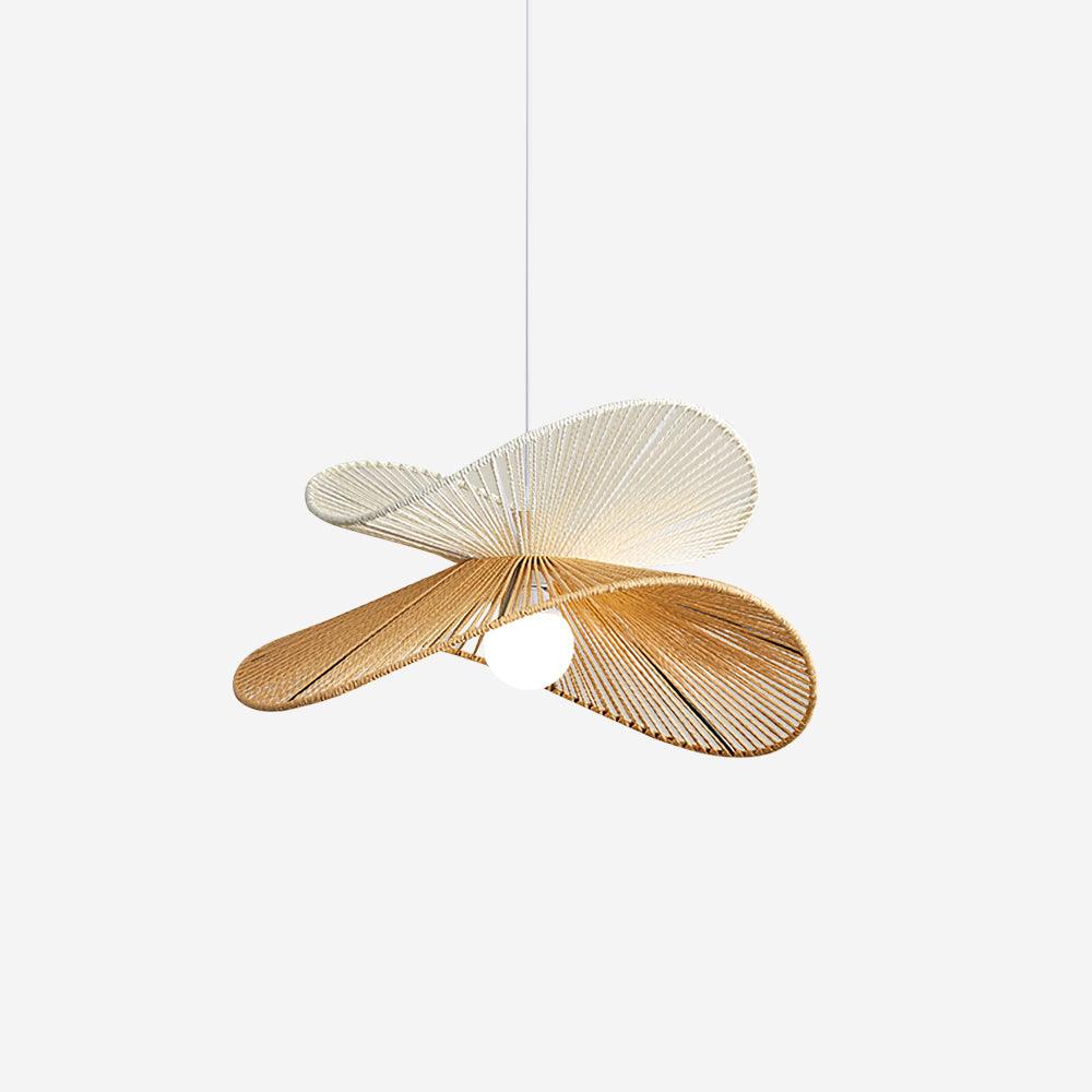 Pendelleuchte Geflochtener Hanfschirm Skulptural Natur Modern-Letslighting