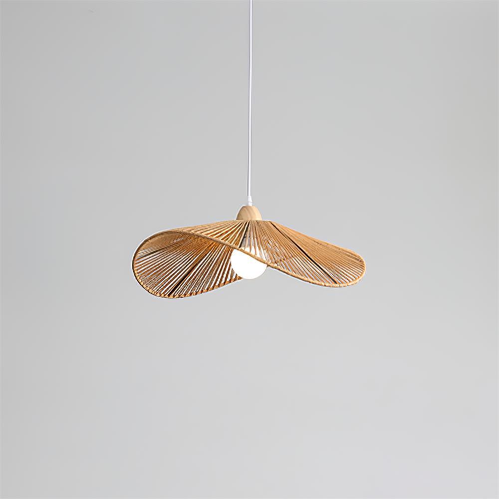 Pendelleuchte Geflochtener Hanfschirm Skulptural Natur Modern-Letslighting
