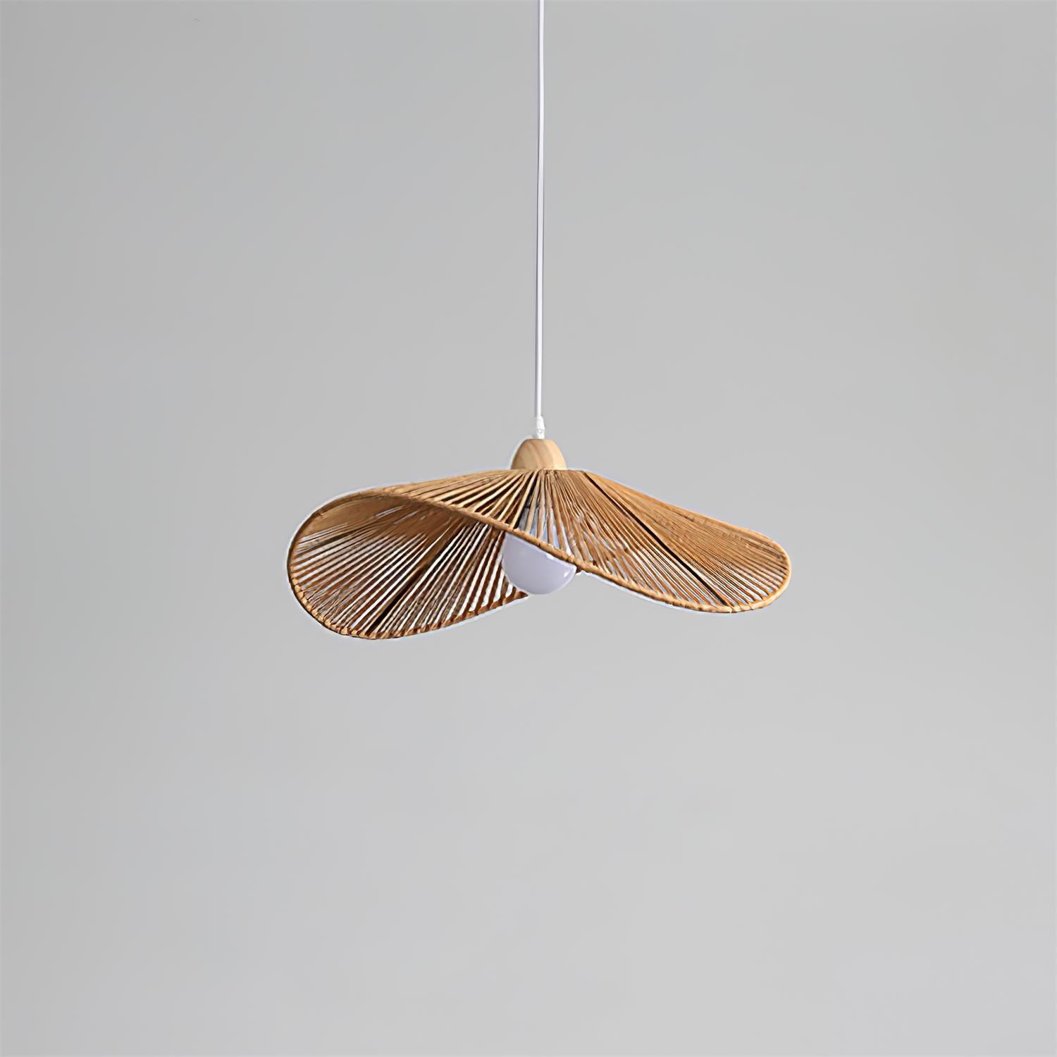 Pendelleuchte Geflochtener Hanfschirm Skulptural Natur Modern-Letslighting
