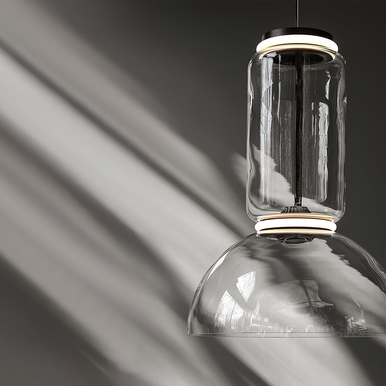 Virelo Stacked Glass Cylinder Pendant Light - Letslighting