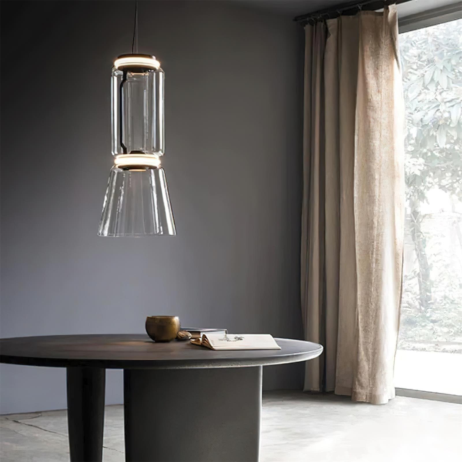 Virelo Stacked Glass Cylinder Pendant Light - Letslighting