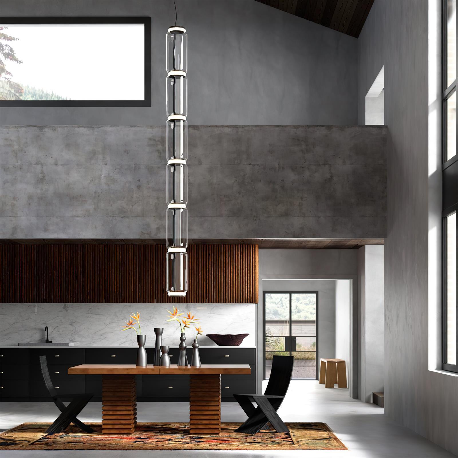 Virelo Stacked Glass Cylinder Pendant Light - Letslighting