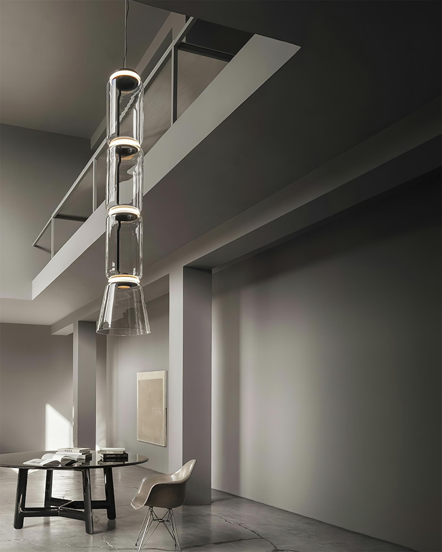 Virelo Stacked Glass Cylinder Pendant Light - Letslighting