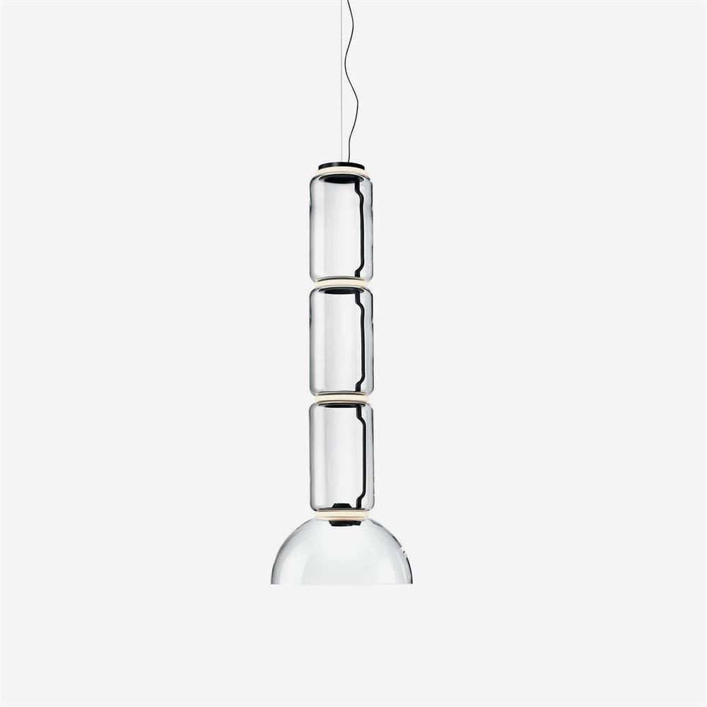 Virelo Stacked Glass Cylinder Pendant Light - Letslighting