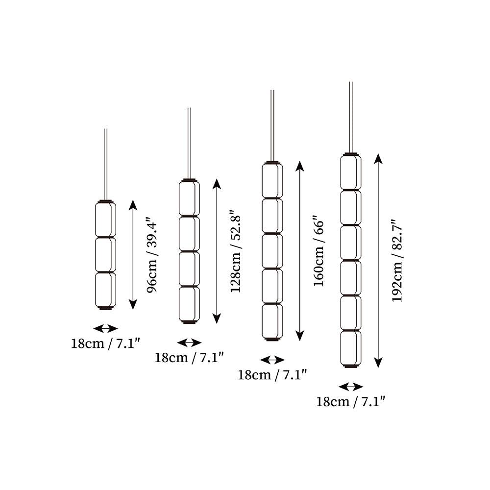 Virelo Stacked Glass Cylinder Pendant Light - Letslighting