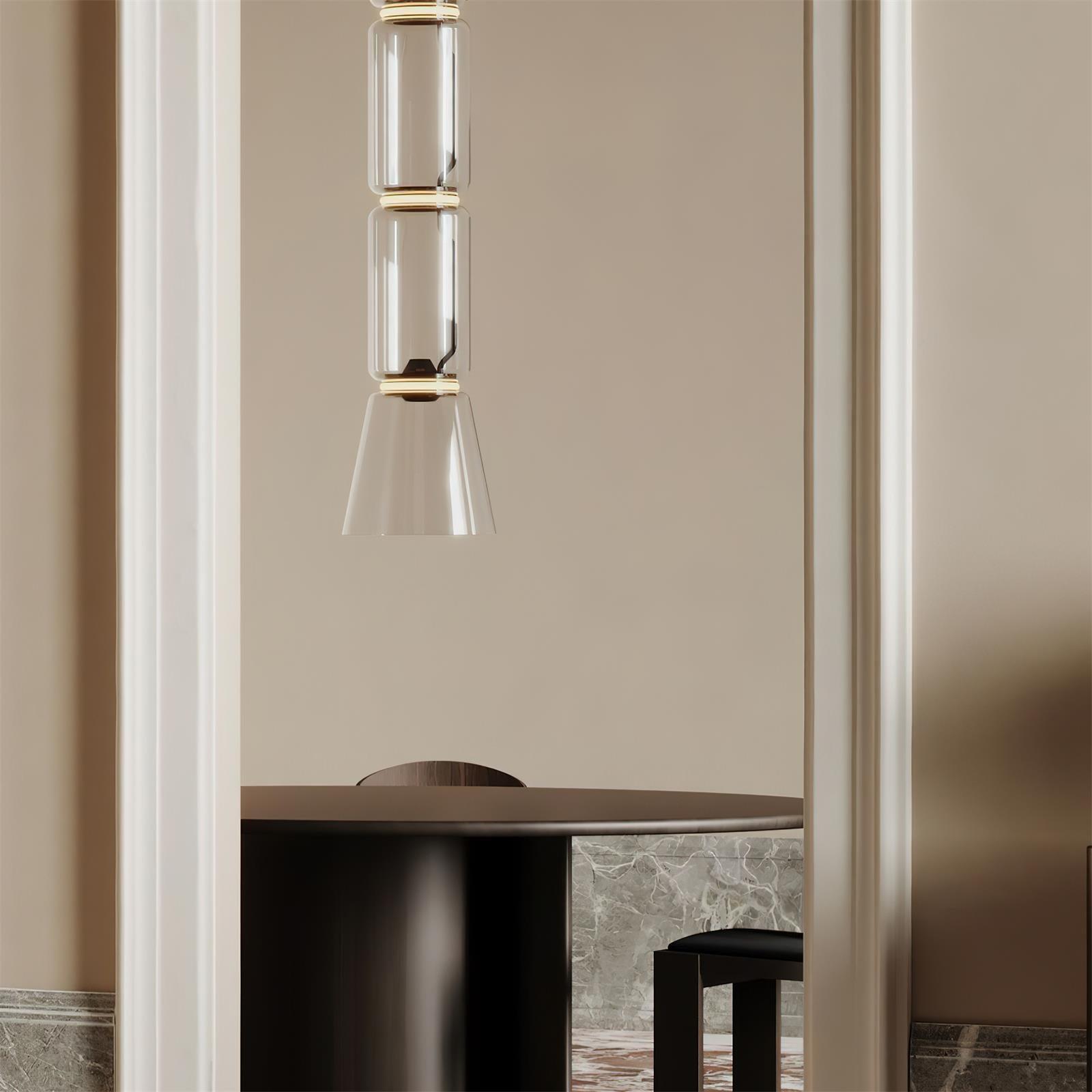 Virelo Stacked Glass Cylinder Pendant Light - Letslighting