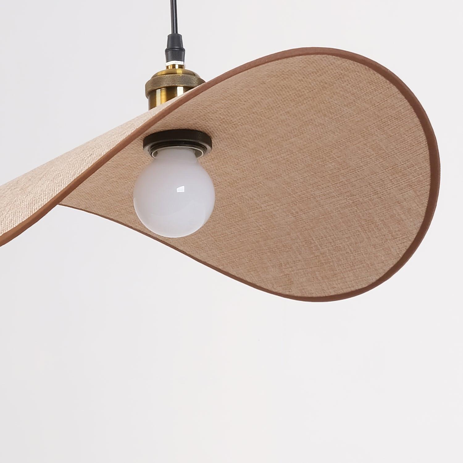 Pendant Lamp Linen Fabric Shade Wood - Letslighting