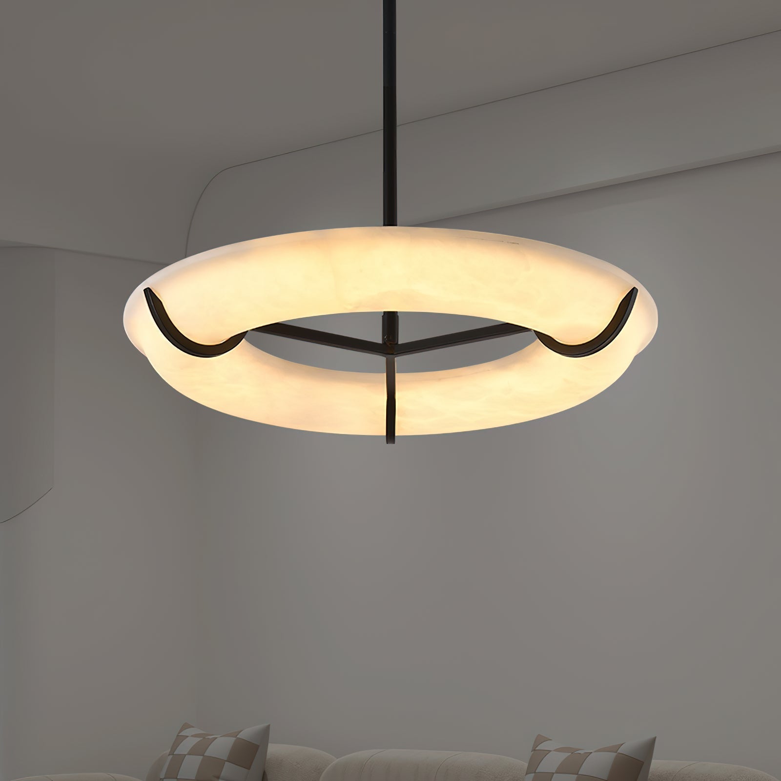 Eldorora Modern Minimalist Brass Alabaster Chandelier - Letslighting