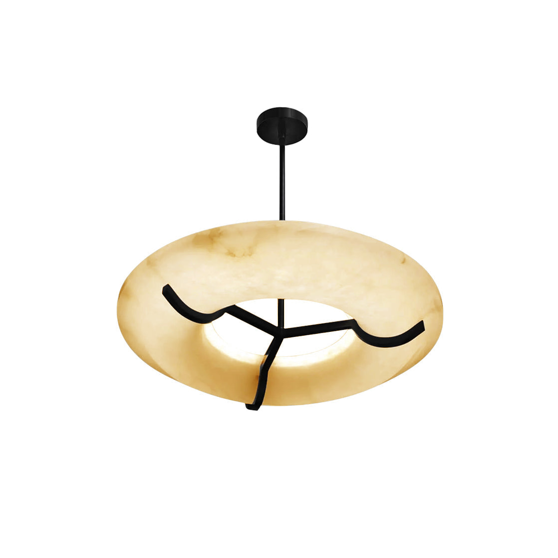 Eldorora Modern Minimalist Brass Alabaster Chandelier - Letslighting
