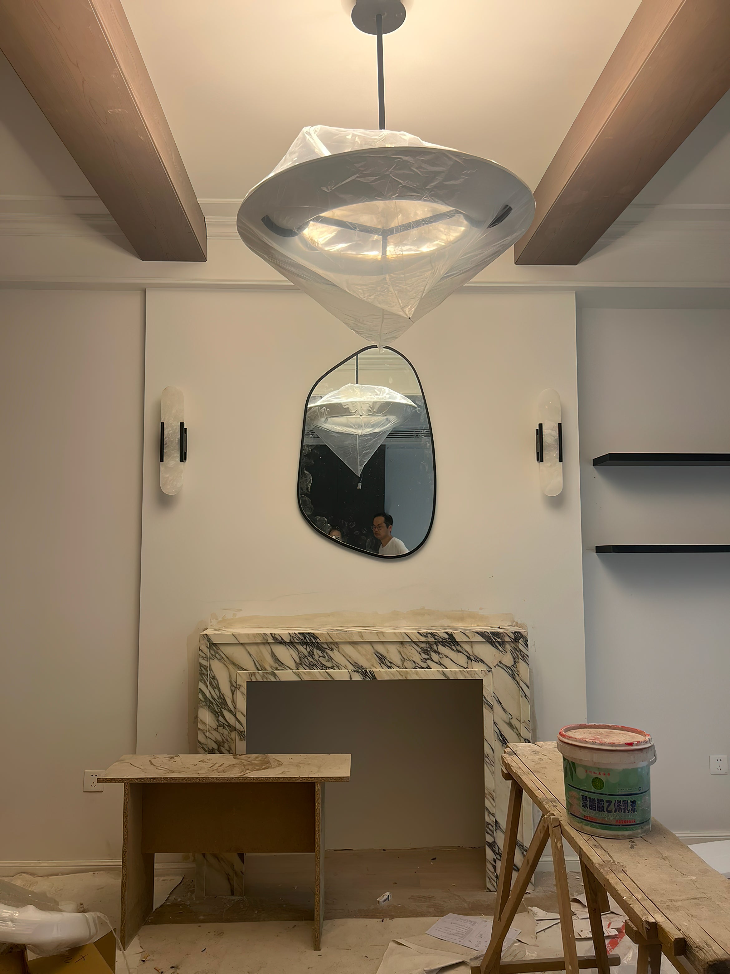 Eldorora Modern Minimalist Brass Alabaster Chandelier - Letslighting