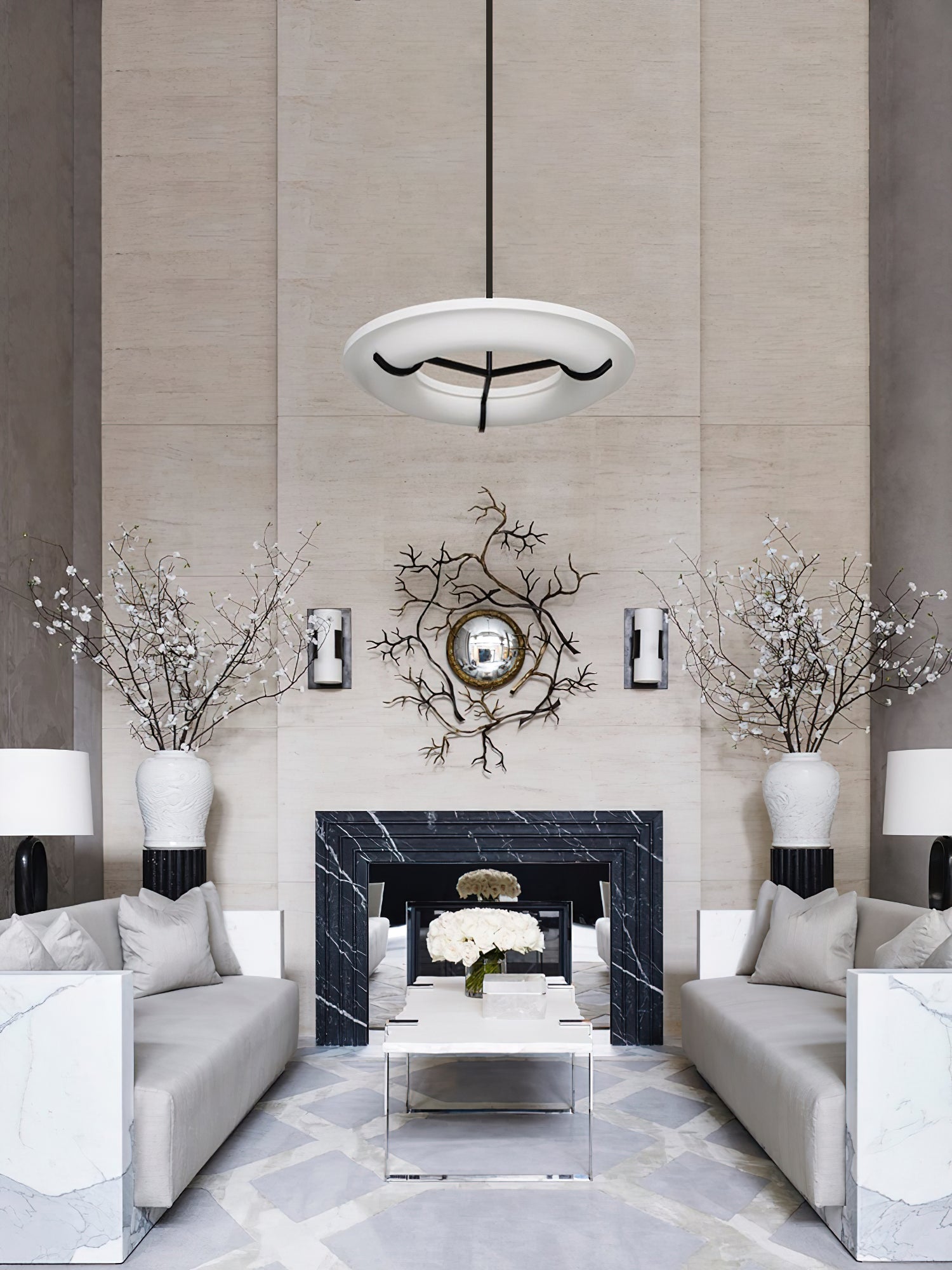 Eldorora Modern Minimalist Brass Alabaster Chandelier - Letslighting