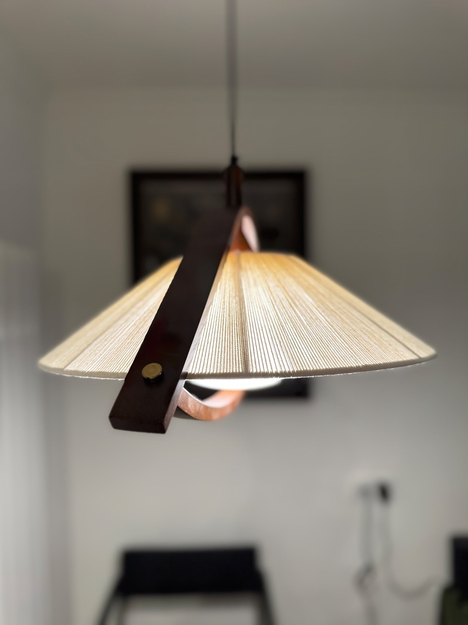 Audrey Moderne Pendelleuchte aus Holz und Stoff-Letslighting