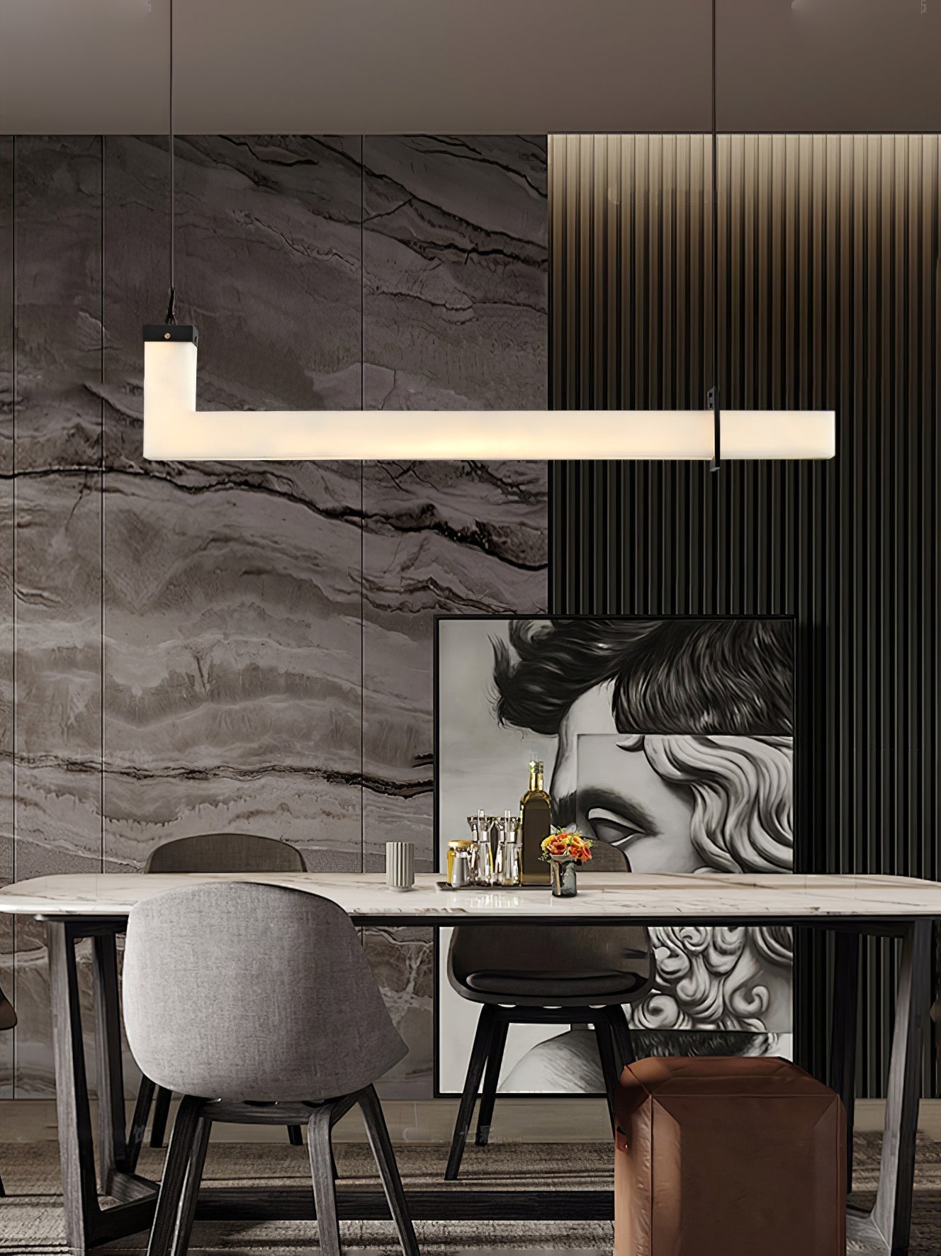 Astra Linear Alabaster Pendant Light - Neutralighting
