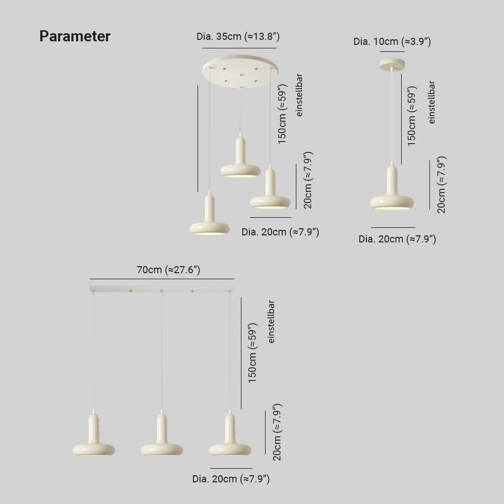 Cairns Modern Minimalistisch Pendelleuchte Weiß Schlafzimmer