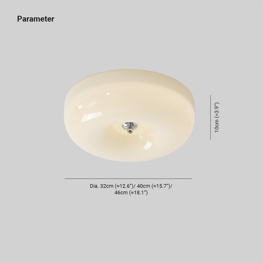 Candy Deckenleuchte mit cremefarbenem Glas